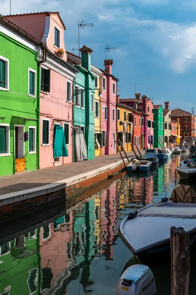 Burano Murano Kanaal Stadsgezicht Venetië Italië — Stockfoto