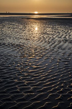 Kışın Lignano Sabbiadoro plajı