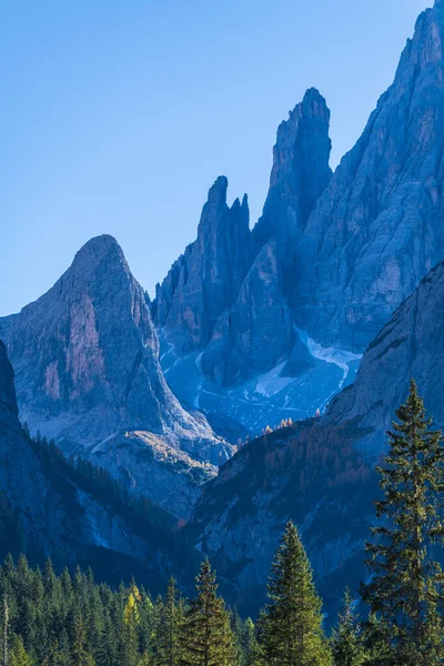 Podzim Val Fiscalina Dolomites Park Letecký Pohled Krásnou Horskou Krajinu — Stock fotografie