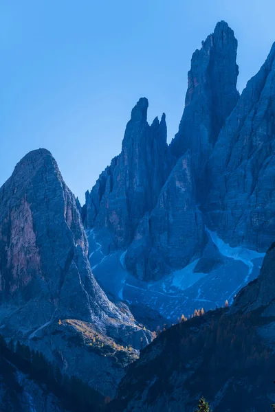 Podzim Val Fiscalina Dolomites Park Letecký Pohled Krásnou Horskou Krajinu — Stock fotografie