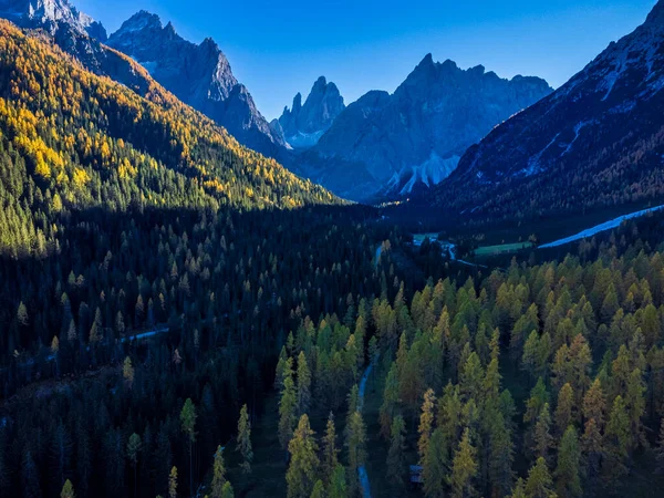Görkemli Dolomitlerin Manzarası Val Fiscalina Güney Tyrol — Stok fotoğraf