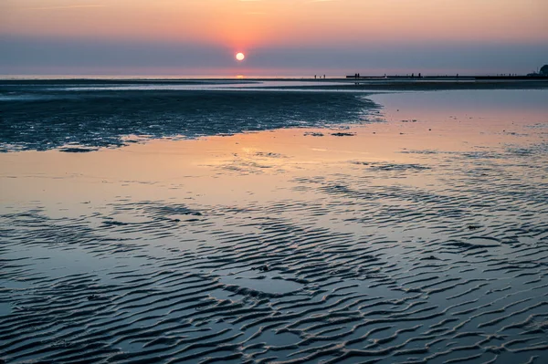 Пейзаж Закатом Над Морем — стоковое фото