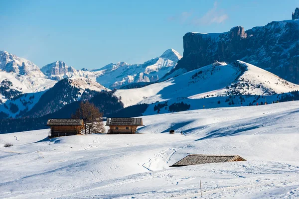 Panorama Obraz Seiser Alm Nebo Alpe Siusi Dolomitech Itálie — Stock fotografie