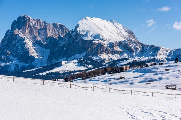 Panorama Obraz Seiser Alm Nebo Alpe Siusi Dolomitech Itálie — Stock fotografie