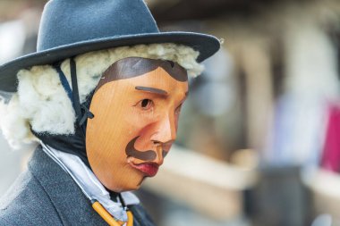 Friuli Venezia Giulia 'nın dağlık Carnia bölgesinde Sauris Karnavalı 