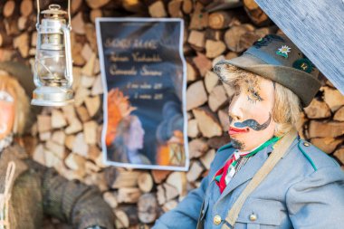 Friuli Venezia Giulia 'nın dağlık Carnia bölgesinde Sauris Karnavalı 