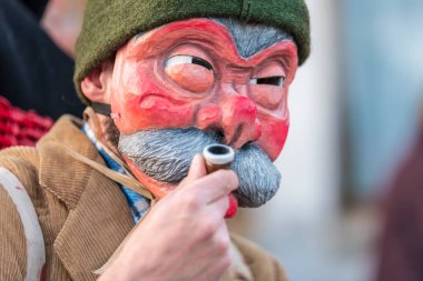 Friuli Venezia Giulia 'nın dağlık Carnia bölgesinde Sauris Karnavalı 