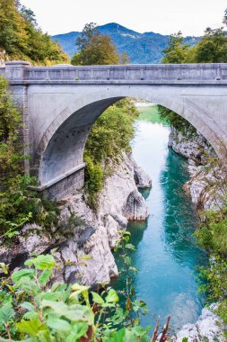Kozjak şelalesinin yanındaki köprü.