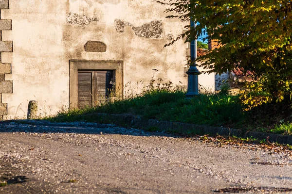 Widok Zamek Cassacco Niesamowity Przykład Konstrukcji Obronnej 1200 Roku Położony — Zdjęcie stockowe