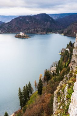 Slovenya, Bled 'de Slovenya Gölü' nün güzel manzarası