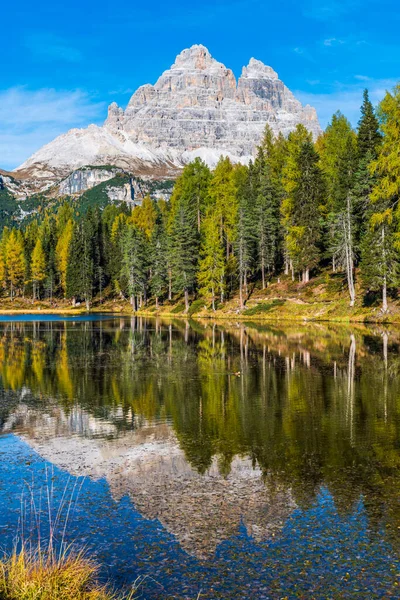 Malerischer Blick Auf Die Herbstliche Berglandschaft Der Dolomiten Und Des — Stockfoto