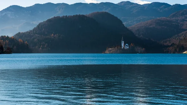 Прекрасный Вид Озеро Блед Словения Бледе Словения — стоковое фото