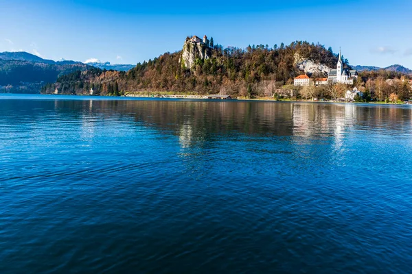 Slovenya Bled Slovenya Gölü Nün Güzel Manzarası — Stok fotoğraf