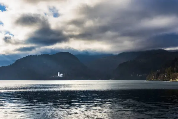 Slovenya Bled Slovenya Gölü Nün Güzel Manzarası — Stok fotoğraf