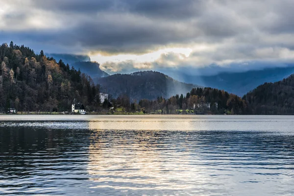 Bela Vista Lago Bled Eslovénia Bled Eslovénia — Fotografia de Stock