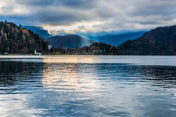Slovenya Bled Slovenya Gölü Nün Güzel Manzarası — Stok fotoğraf
