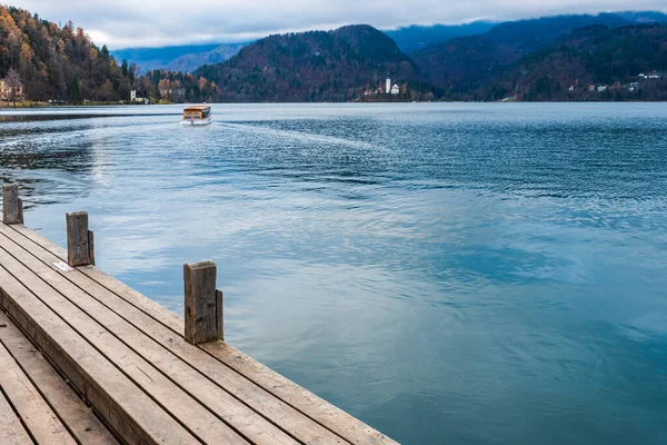 Slovenya Bled Slovenya Gölü Nün Güzel Manzarası — Stok fotoğraf