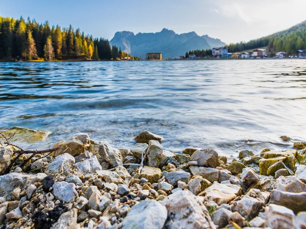 Magical Reflections Misurina Lake Sunsets Dolomites — Stock Photo, Image