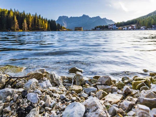 Magical Reflections Misurina Lake Sunsets Dolomites — Stock Photo, Image