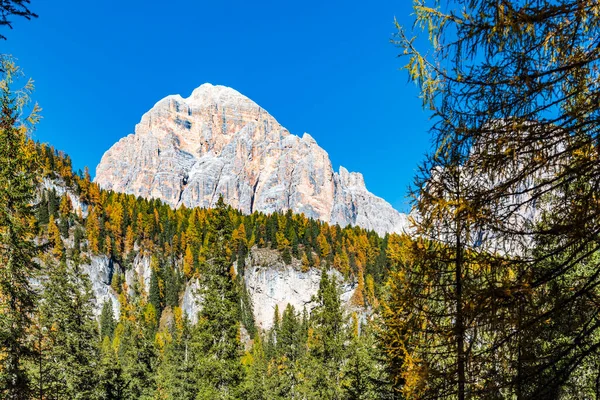 Schilderachtig Uitzicht Het Berglandschap Van Herfst Dolomieten Apls Cortina Ampezzo — Stockfoto