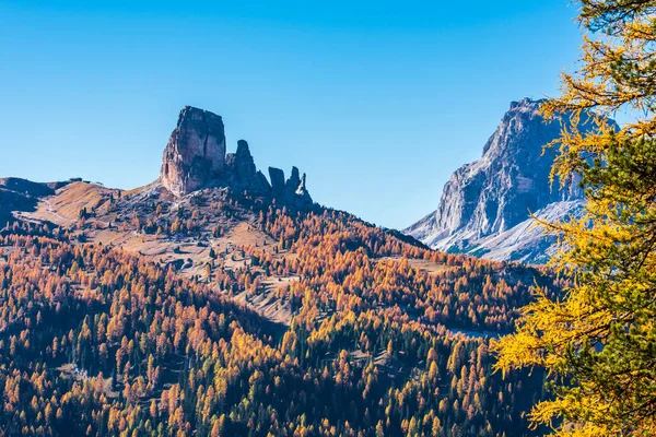 Picturesque View Autumn Mountains Landscape Dolomite Apls Cortina Ampezzo Italy — Stock Photo, Image