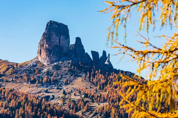 Picturesque View Autumn Mountains Landscape Dolomite Apls Cortina Ampezzo Italy — Stock Photo, Image