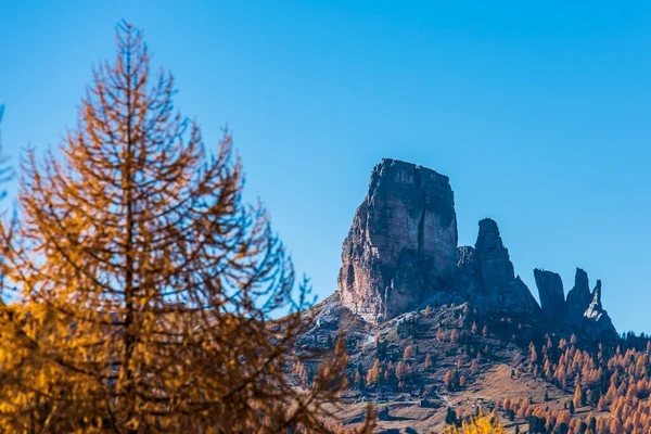 Malebný Pohled Podzimní Krajinu Dolomite Apls Cortina Ampezzo Itálie — Stock fotografie