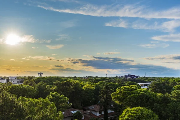 Lignano Pineta Dall Alto Italia Agosto 2019 Hermosa Vista Ciudad —  Fotos de Stock