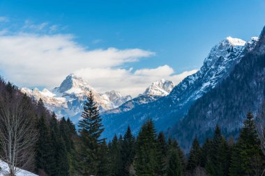 Doğa, seyahat. Güzel manzara. Predil, İtalya