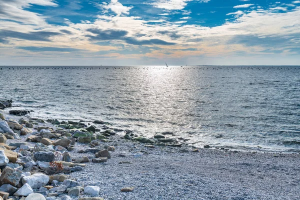 Beautiful Sea Coast Sunset Portopiccolo Italy — Stock Photo, Image