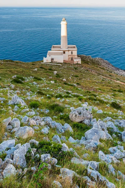 Punta Palascia Leuchtturm Ist Ein Aktiver Leuchtturm Capo Otranto — Stockfoto