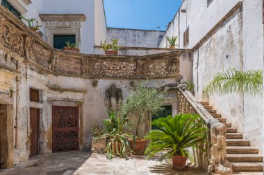 Galatina, İtalya 'nın mimarisinin güzel manzarası