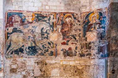 Monte Sant Angelo 'daki eski kasaba, Puglia, İtalya