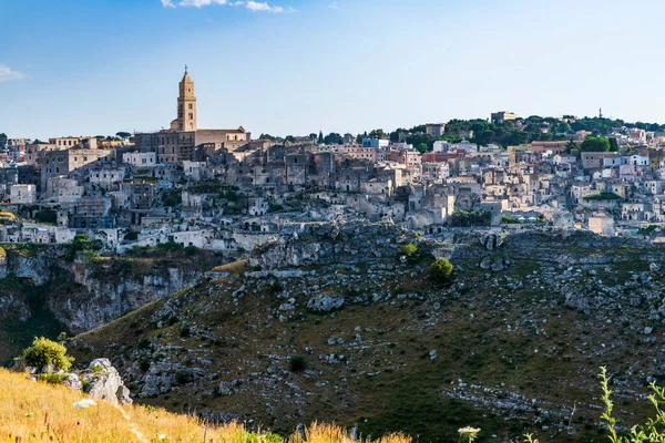 Plano Escénico Antigua Ciudad Matera Italia —  Fotos de Stock