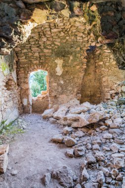 Monte Sant Angelo 'daki eski kasaba, Puglia, İtalya