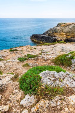 Santa Maria di Leuca 'daki kayalık uçurum manzarası