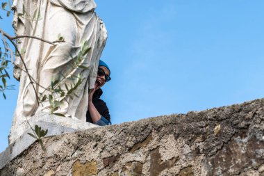Salamanca, İspanya 'daki eski taş kilise.