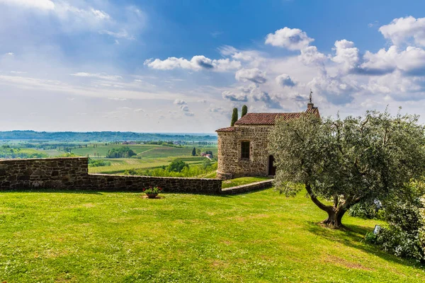 Blick Auf Die Alte Mittelalterliche Burg Dorf — Stockfoto