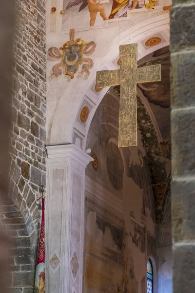Εσωτερικό Της Παλιάς Εκκλησίας Στην Ιταλία — Φωτογραφία Αρχείου
