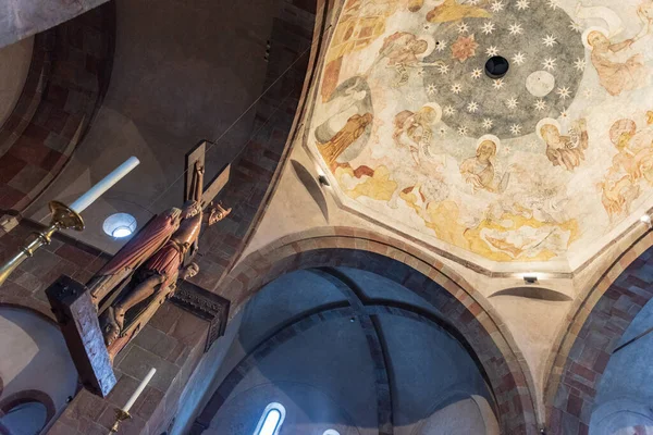 San Candido Brunico Januari 2019 Inredning Den Antika Kyrkan Staden — Stockfoto