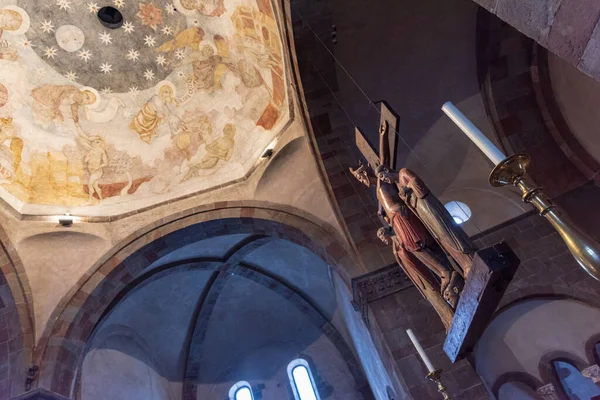 San Candido Brunico Januari 2019 Inredning Den Antika Kyrkan Staden — Stockfoto