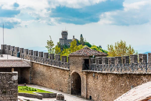 Republic San Marino Walk Ancient Castles Defensive Towers — Stock Photo, Image