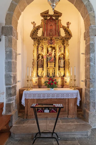 Vista Comuna Sauris Província Udine Região Italiana Friuli Venezia Giulia — Fotografia de Stock