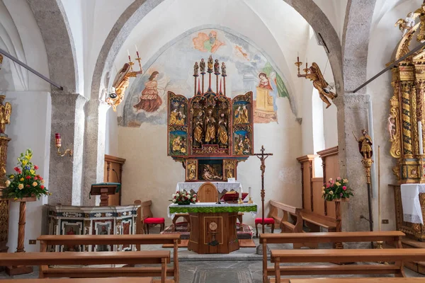 Blick Auf Die Gemeinde Sauris Der Provinz Udine Der Italienischen — Stockfoto