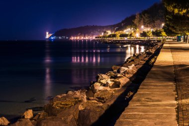 İtalya, Trieste 'de deniz manzarası çok güzel. 