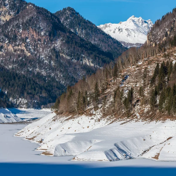 Vue Sur Commune Sauris Dans Province Udine Région Italienne Frioul — Photo