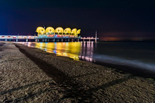 Scenic Night Seaview Terrazza Mare Lignano Italy — Stock Photo, Image