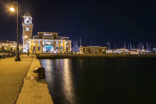 Skyline Trieste Luz Atmosférica Noite Itália — Fotografia de Stock