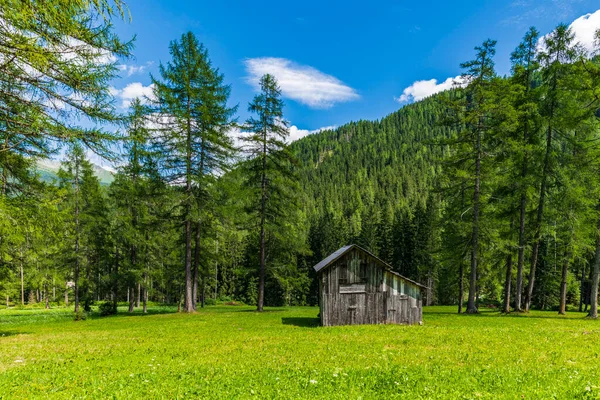Malowniczy Widok Majestatyczny Krajobraz Dolomitów Val Fiscalina Południowy Tyrol — Zdjęcie stockowe