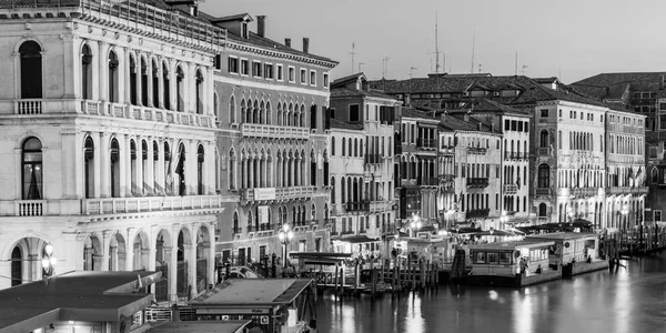 Photo Noir Blanc Venise Dans Soirée — Photo